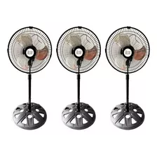 Ventilador De Pie Y Pared Regulable 10 Pulgadas X 3 Unidades