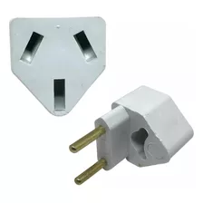 Adaptador Tomada Padrão Antigo Pino Chato Diagonal Kit 3 Pçs