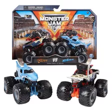 Pack 2 Carrinho Monster Jam Pirate's Curse E Megalodon 1:64