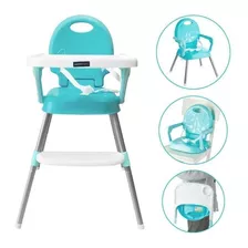 Silla Comedor Bebe 3en1 Happy Baby Azul Cp7000