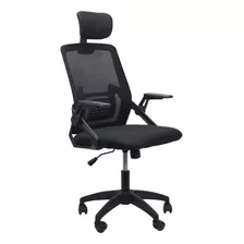 Silla De Escritorio Boen Yt-588 Ergonómica Negra Con Tapizado De Mesh