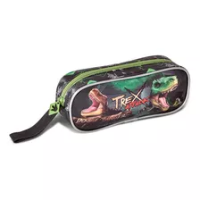 Estojo Escolar T Rex Verde Infantil - Clio