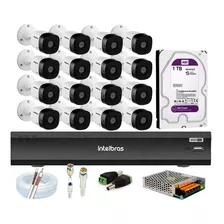 Kit 16 Cameras Intelbras Fullhd Dvr 16ch Imhdx 3116 C/purple