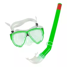Snorkel E Máscara Para Mergulho Belfix 39700 Premium Verde