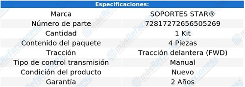 Juego De Soportes Goma Escape 206 4 Cil 1.4l 06 Al 08 S Star Foto 2