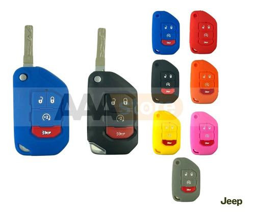 Funda Silicon Protector Llave Jeep Wrangler 7 Colores Foto 8