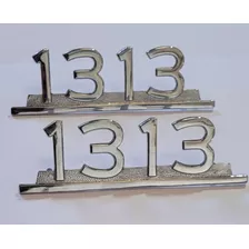 Par Emblema Caminhão Mb 1313 Metal 