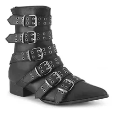 Botines Winklepicker Hebillas Warlock-70 Vampiro Demonia Got