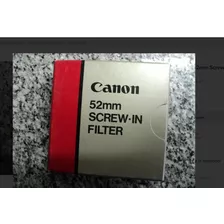 Filtro Canon 52mm Screw-in Filter Uv 1x - Nuevo