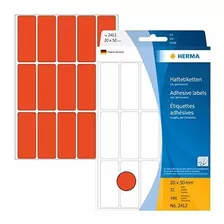 Etiqueta - Herma 2412 Multi-purpose Labels 20x50 Mm Red Pape