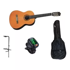 Paquete De Guitarra Acustica Yamaha C40 Funda Base Afinador