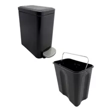 Lixo Slim Para Banheiro Com Pedal 6 Litros Fechamento Sutil