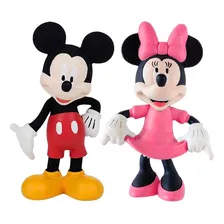 Kit Com 2 Mordedor Para Bebê Macio Disney Mickey E Minnie Cor Colorido