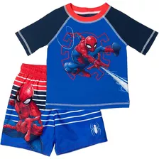 Traje De Baño Azul De Spider-man Para Niños Talla 4t