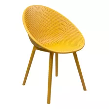 Silla Estilo Nordic Minimalista Arielle Moderno Hogar Jardin Estructura De La Silla Amarillo Asiento Amarillo