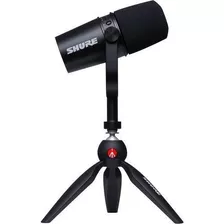 Micrófono Shure Mv7 Dinámico Negro Para Podcast Usb Y Xlr