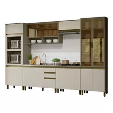 Cozinha Modulada 342cm C/torre Connect Duna/cristal - Henn