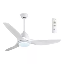 Tcl Ventilador De Techo Led Blanco De 52 Con Luz Y Control 