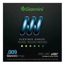 Giannini (brasil), Encordado Guit. Eléctrica 6 Cuerdas .009
