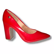 Zapatilla Calzado Dama Alta Verniz Rojo Vizzano 1285