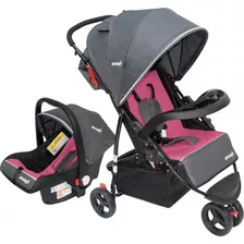 Coche Jogger Avanti Travel System 3 Ruedas Defender Huevito Color Rosa