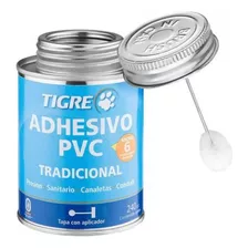 Pegamento Tuberías Pvc Adhesivo 240cc Tigre C/aplicador Color Azul