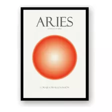 Aries Y Su Aura Póster Imprimible Personalizado Signos Deco