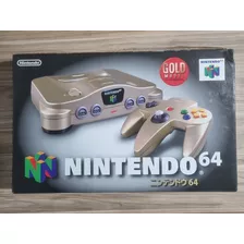 Nintendo 64 Gold Model Edition Japones Completo Serial Bate