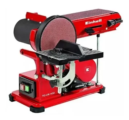 Lijadora De Banda Y Disco Einhell Tc-us 400 375w 915x100  Rojo 50 Hz