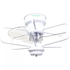 Ventilador De Teto Compacto Potente Em Alumínio 8089 Bivolt Cor Da Estrutura Branco Cor Das Pás Transparente 110v 220v (bivolt)