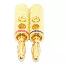 Conector Ficha Plug Banana Metalico C/tornillo Gold Hamc 2un