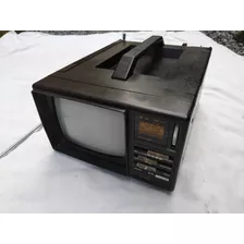 Televisão + Rádio Am/fm Antigo Portátil Lasonic P/decoração