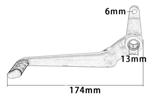 Palanca De Freno Trasero De Motocicleta De 6,85  Trajes Foto 6