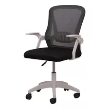 Cadeira Ergonômica C/ Braços Articulados W15 Branca C/ Preto