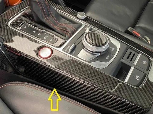 Molduras Latelares Consola Central Audi A3 S3 Rs3 Fibra Carb Foto 5