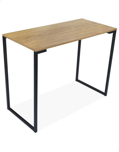 Mesa De Apoio Escritório Estilo Industrial Preto 90 Cm Preto