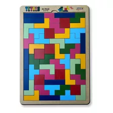 Tetris Madeira Brinquedo Educativo Jogo Combinação De Peças