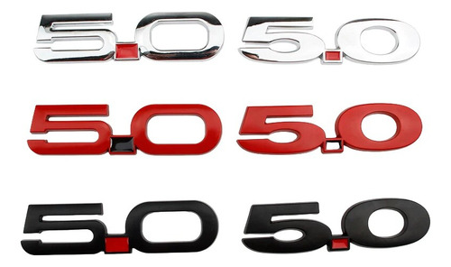Coche 3d Metal 5.0 Logo Sticker For Ford Mustang Gt 18-2021 Foto 2