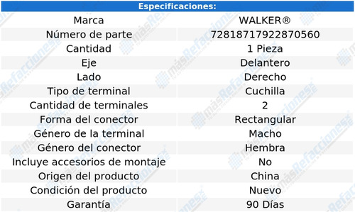 Sensor Abs Delantero Es330 V6 3.3l De 2004 A 2006 Walker Foto 5