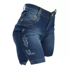 Bermuda Jeans Shorts Feminina Desfiado 