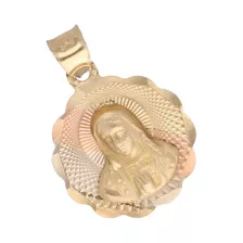 Medalla De 10k Oro Amarillo, Motivo Virgen 1.1 Gramos