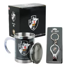 Caneca Vasco Térmica Com Tampa 450ml + Chaveiro Cortador