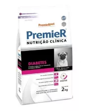 Premier Diabetes 2 Kg Porte Pequeno Cães Adultos