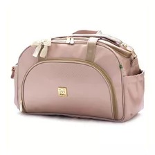 Conjunto Bolsa Maternidade Bebe Menina Menino Enxoval Miellu Cor Ouro Rosa