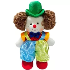 Boneco Palhaço De Pelúcia 33cm Para Nicho Quarto Bebê Menino