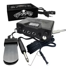 Fonte Digital Tattoo Boutique + Pedal E Cabo Rca Clip Cord