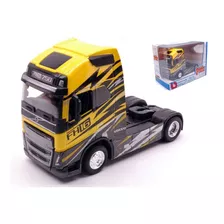 Miniatura Caminhão Cavalo Volvo Fh16 1:43 Burago Amarelo