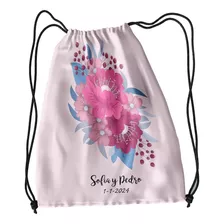 Morral Personalizada Flores 40x30 Cms