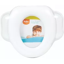 Redutor De Vaso Sanitario Almofadado Infantil Soft Com Alça Cor Branco Liso