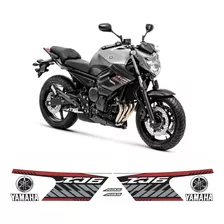 Adesivo Lateral Emblema Yamaha Xj6 Xj6n 2018 2019 Cinza N11 Cor Padrão